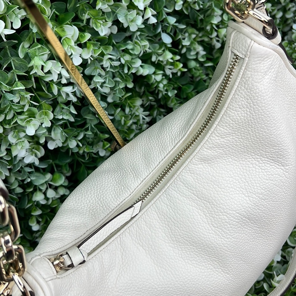 Kate Spade Pebbled Leather White Vivian Hobo Bag - Picture 17 of 17